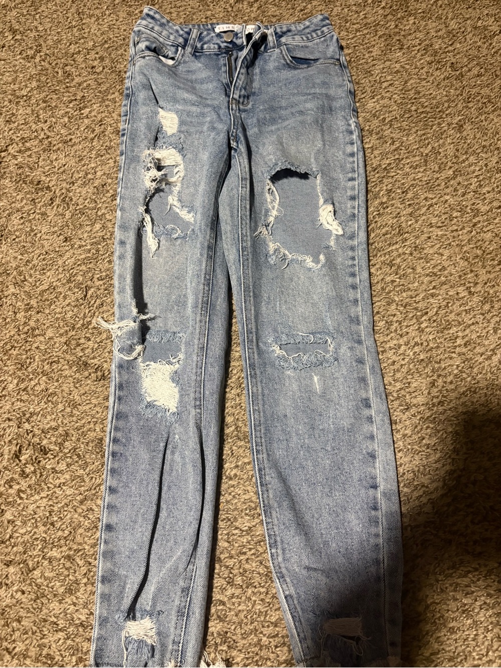Tinseltown Light Blue Distressed Skinny Jeans
